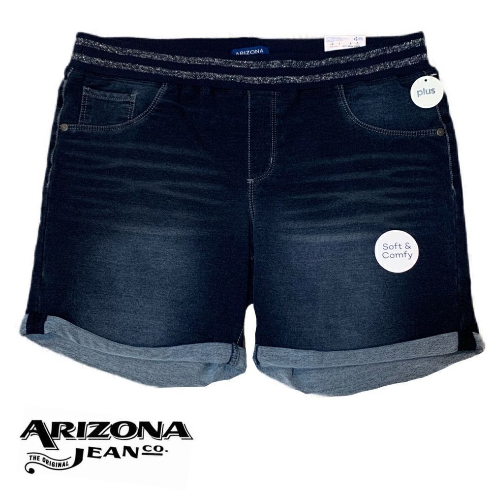 NWT Arizona Jean co soft slip-on shorts size 20 1/2 - Picture 2 of 13
